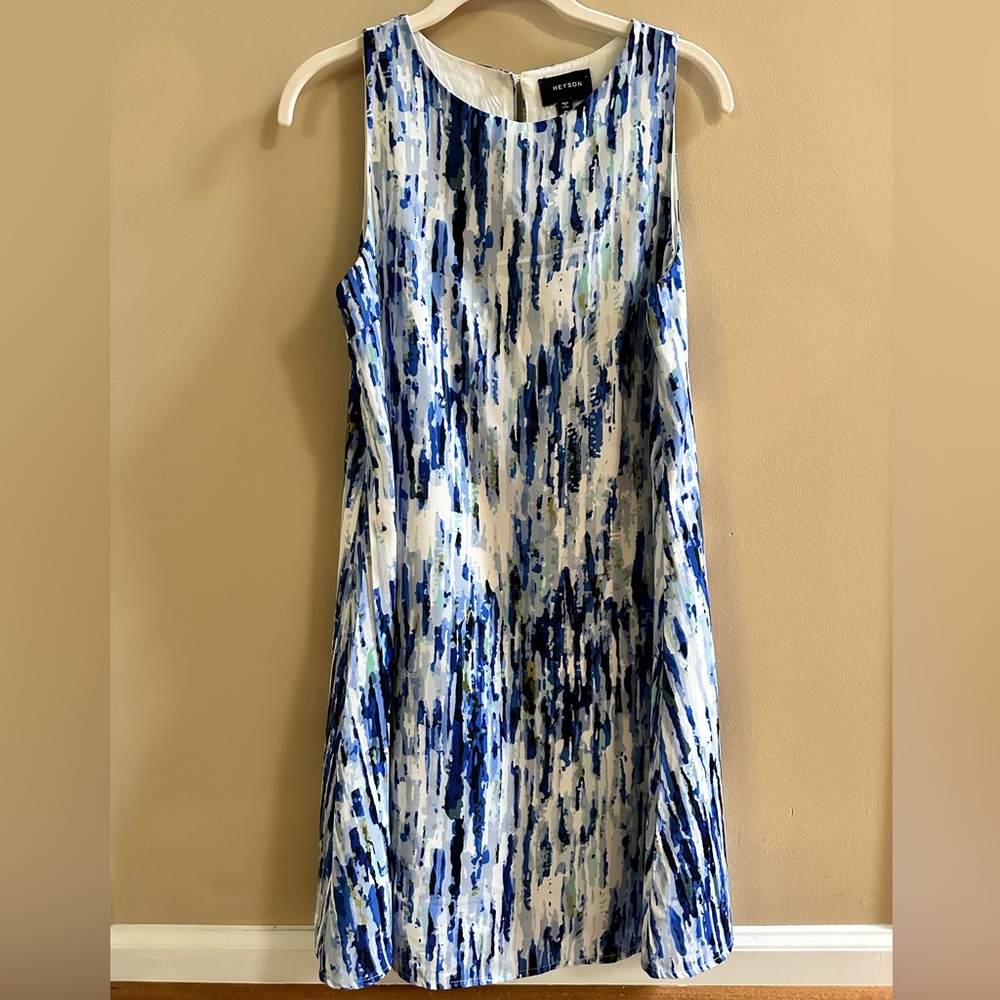 Water colored shift dress